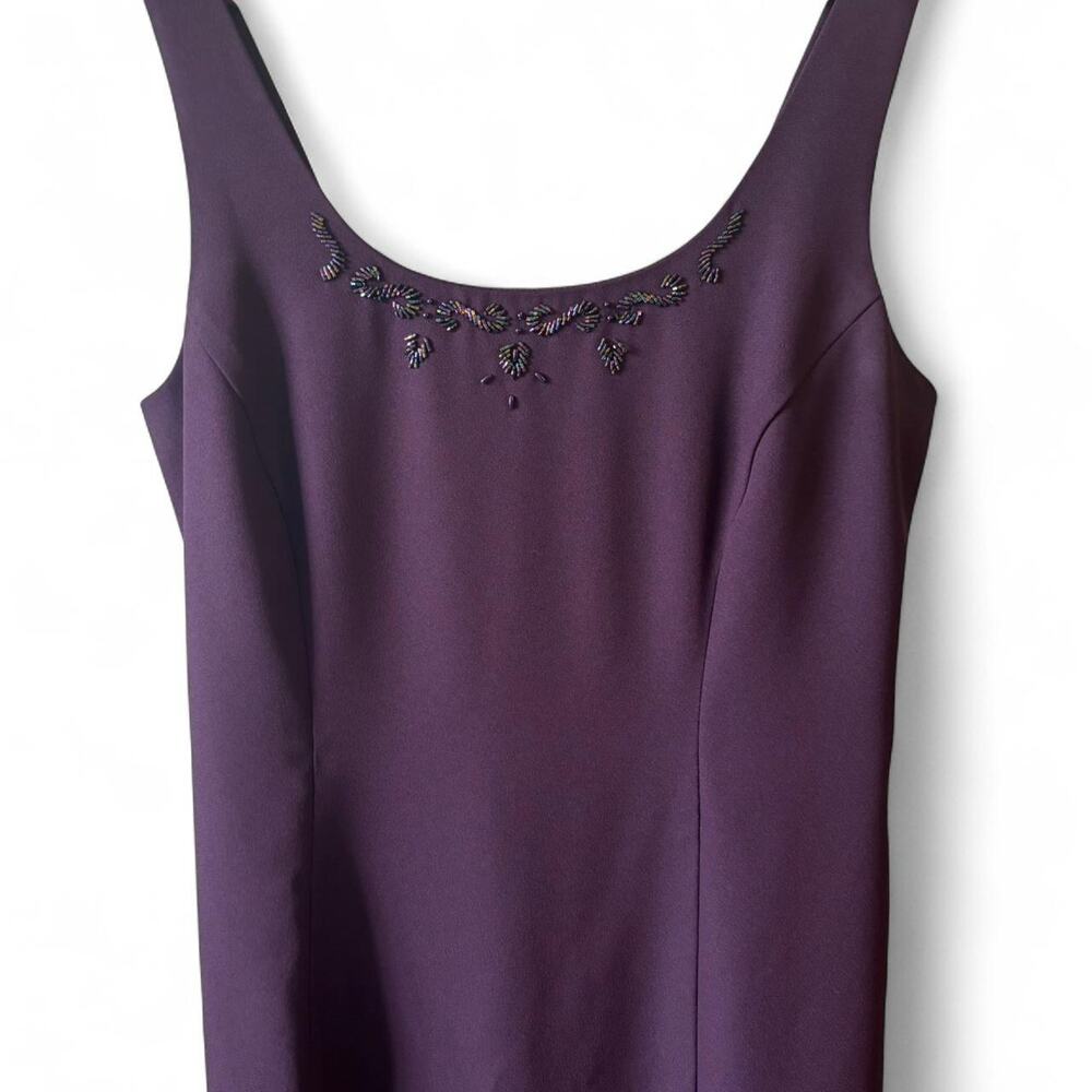 Glamorous purple jr nites beaded maxi dress size 12
